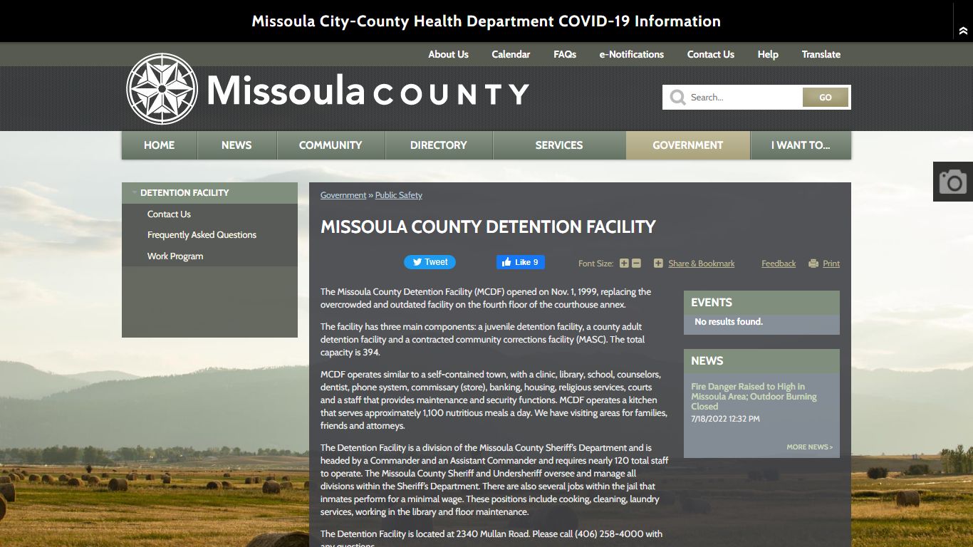 Missoula County Detention Facility | Missoula County, MT